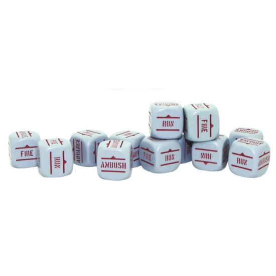 Order Dice - Grey with Red (12) ,WGB-DICE-18